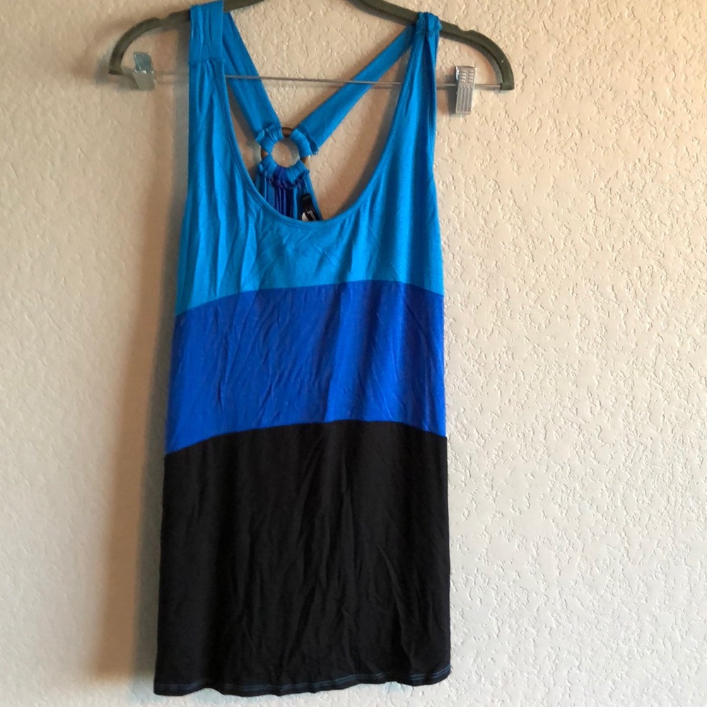 Brand new multicolor racer back blouse